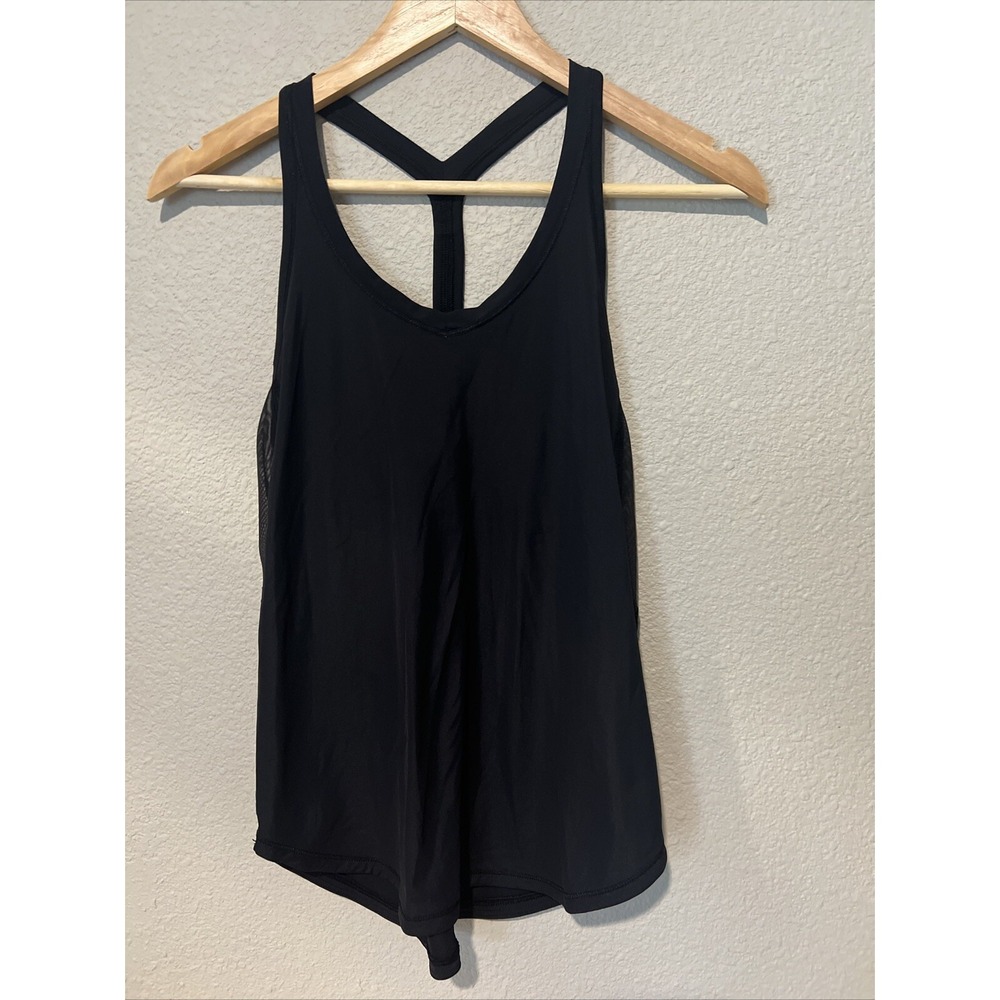 Lululemon Tank Top BLACK Womens Athletic Shirt Run Gym Racerback Sport XS/4